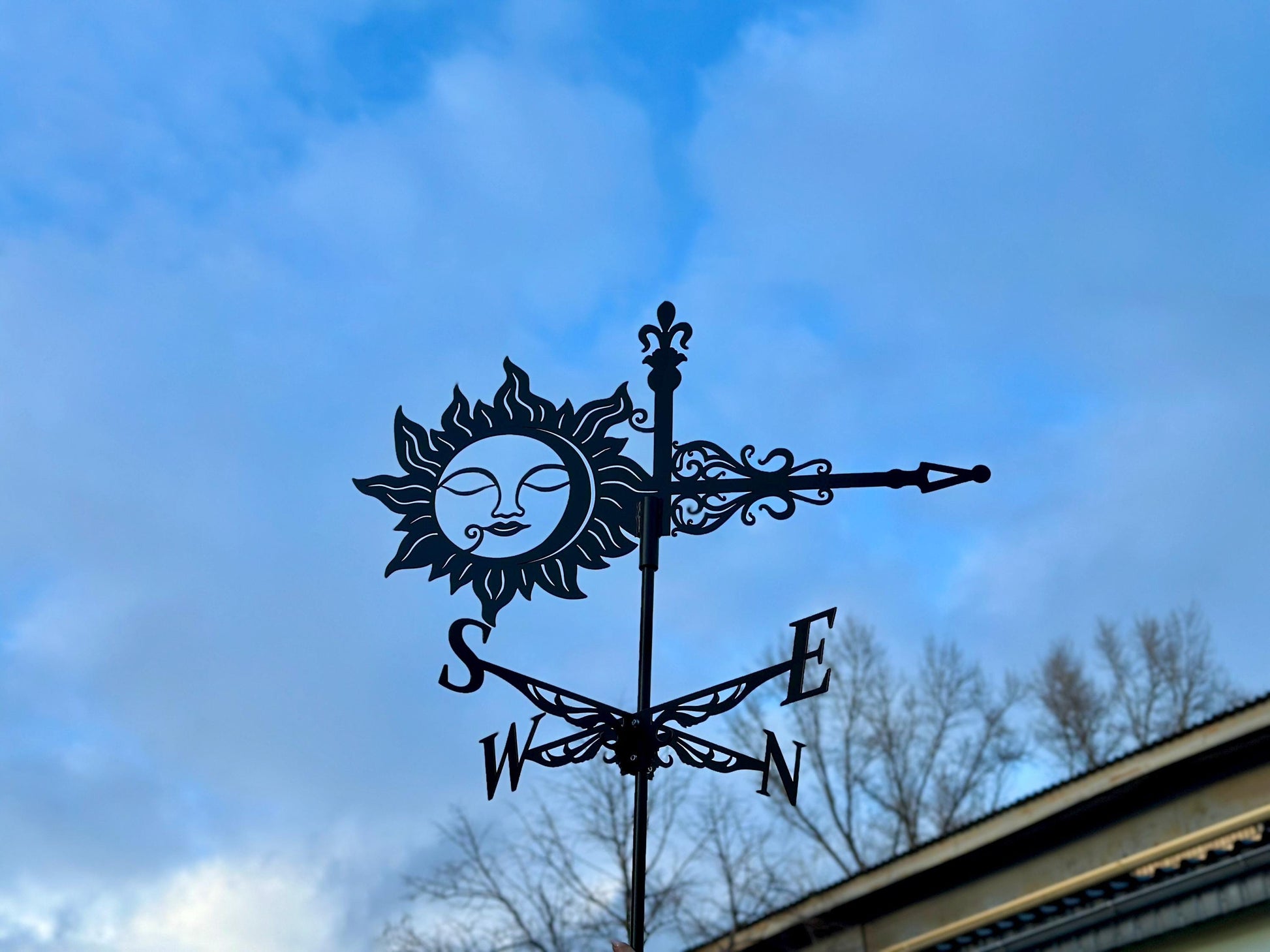 Sun Weathervane Metal Roof Decor — 2