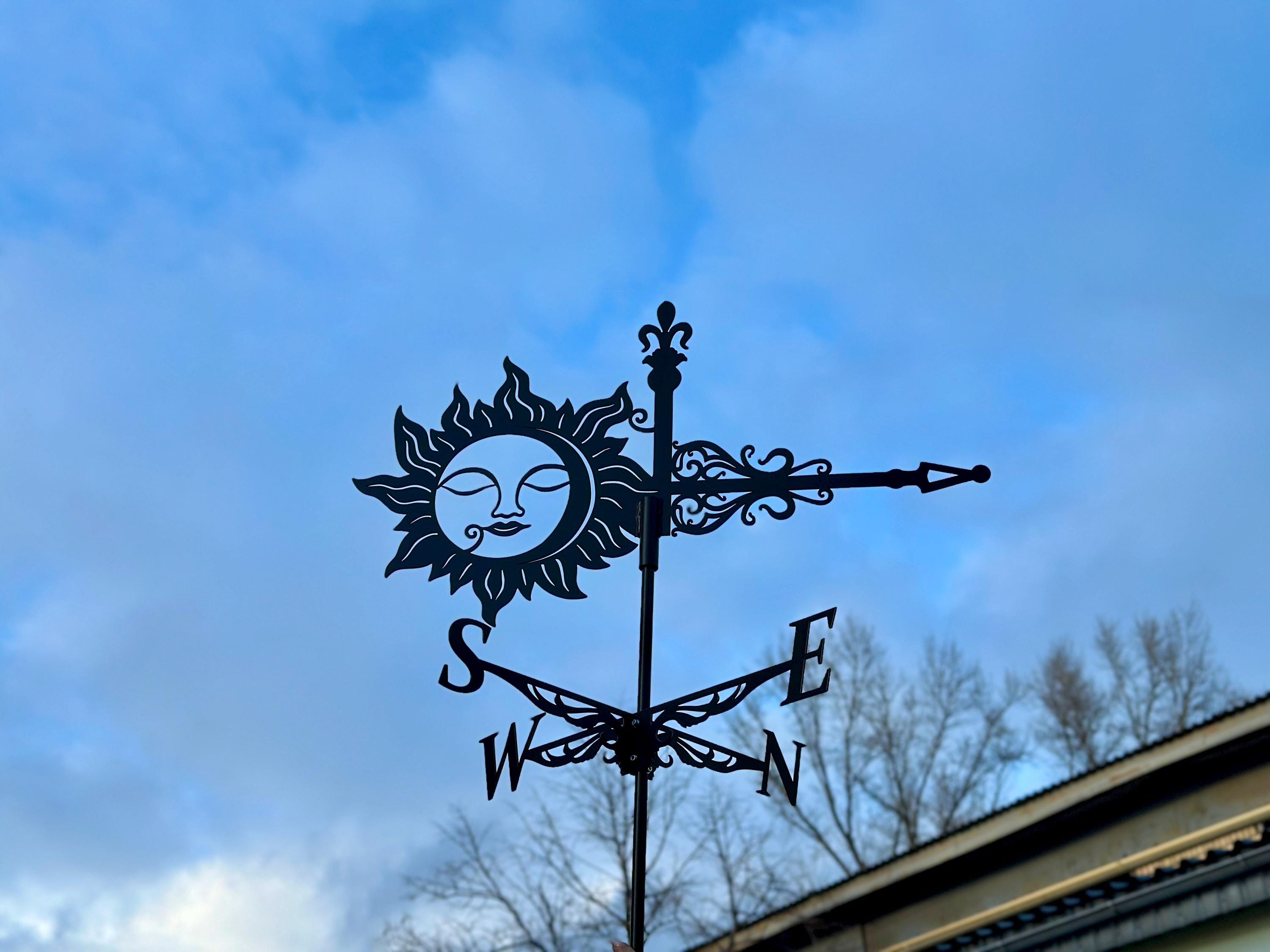 Sun Weathervane Metal Roof Decor — 2