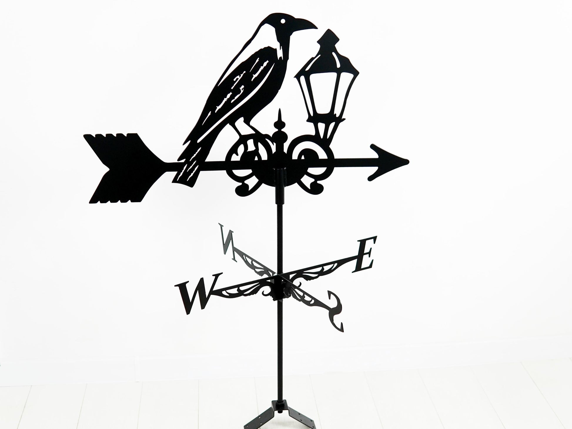 Metal Raven Lantern Weathervane — 2