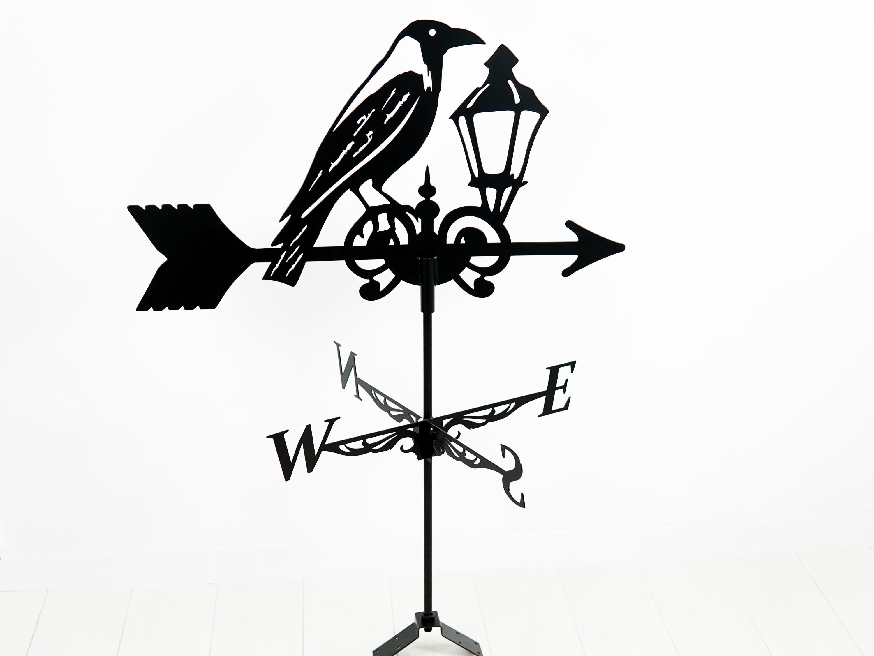 Metal Raven Lantern Weathervane — 2