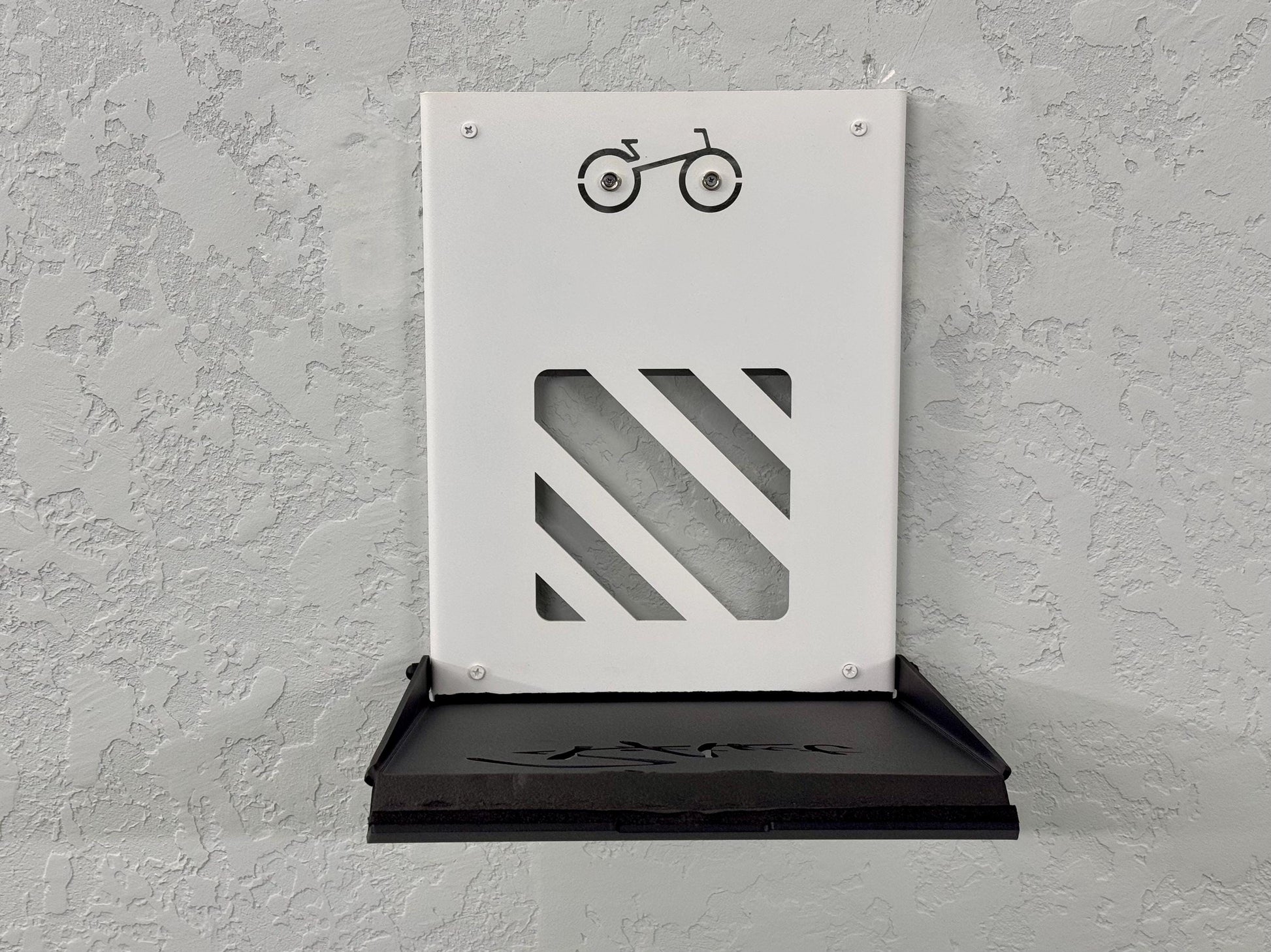 Foldable Steel Wall Mount For Bike with Shelf and Hooks — 5