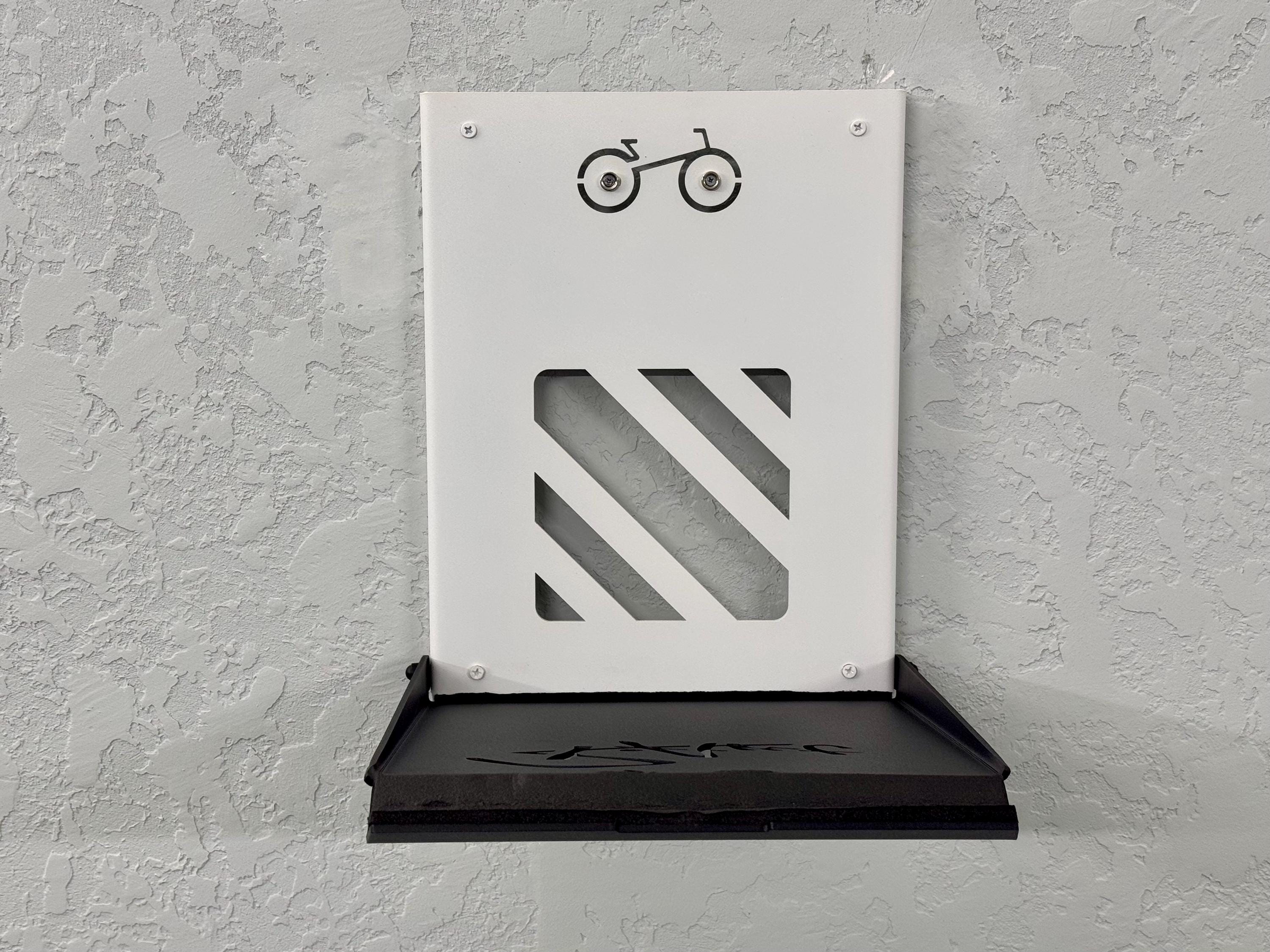 Foldable Steel Wall Mount For Bike with Shelf and Hooks — 5