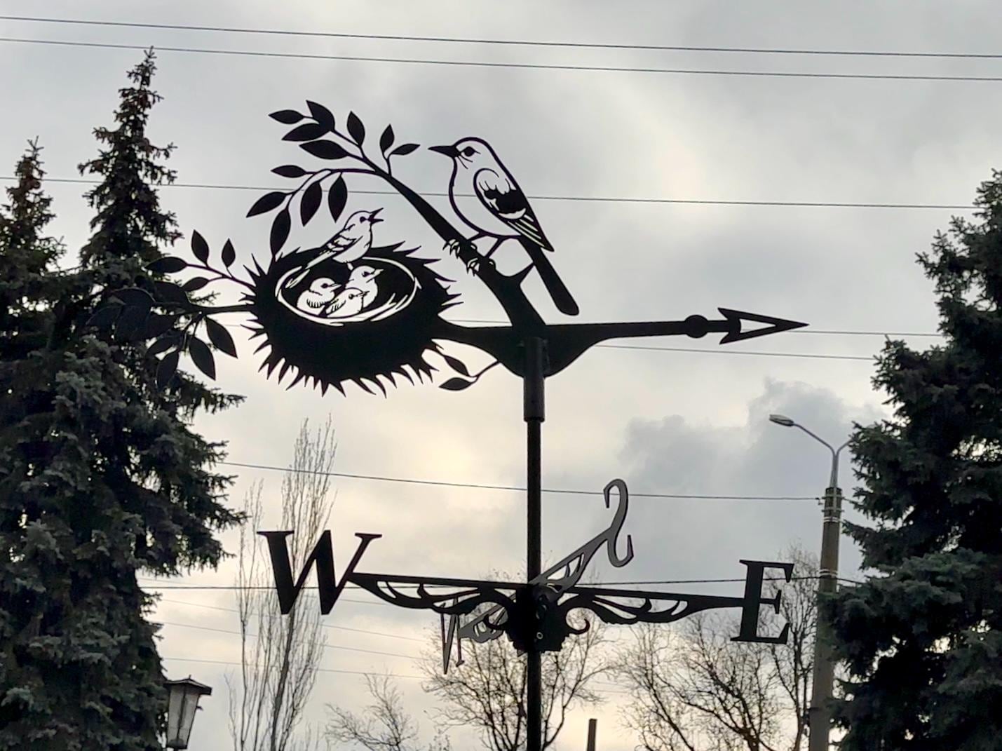 Birds Nest Metal Weathervane — 2