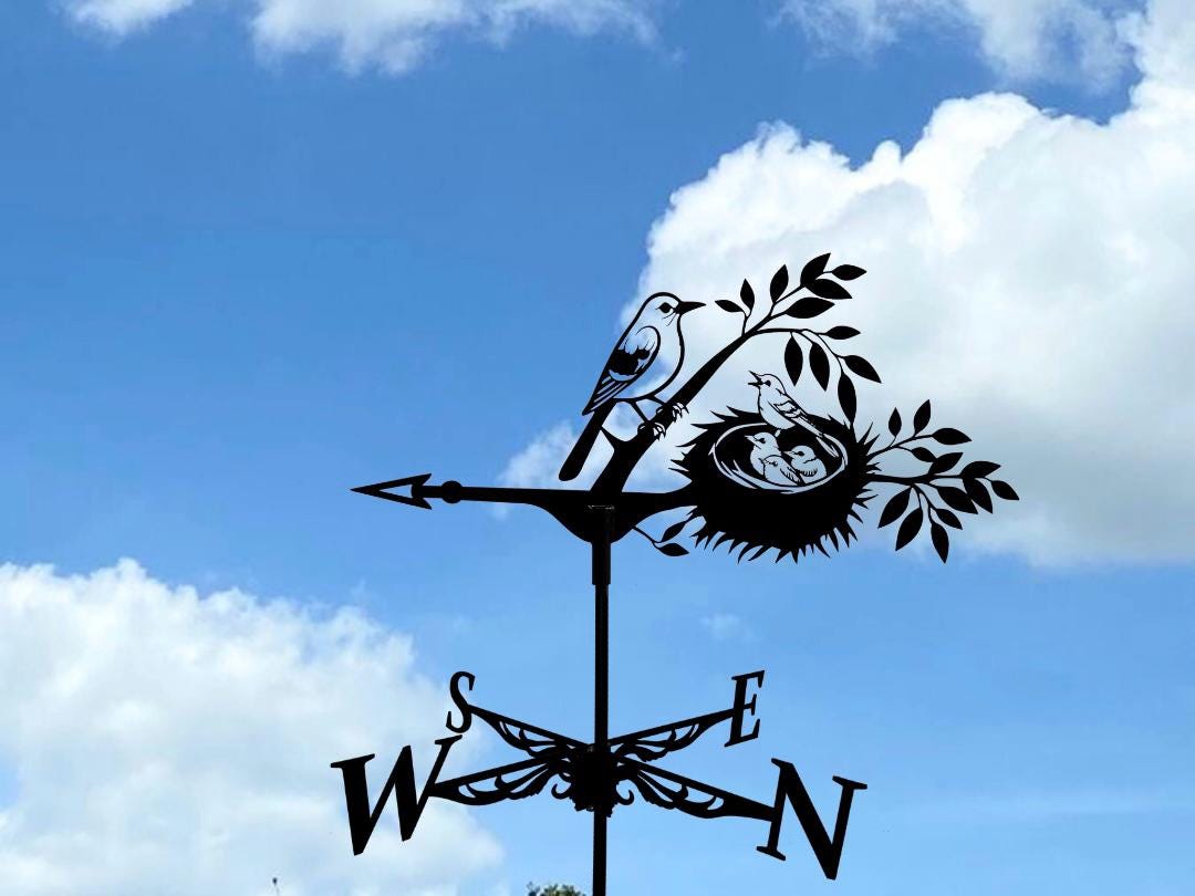 Birds Nest Metal Weathervane