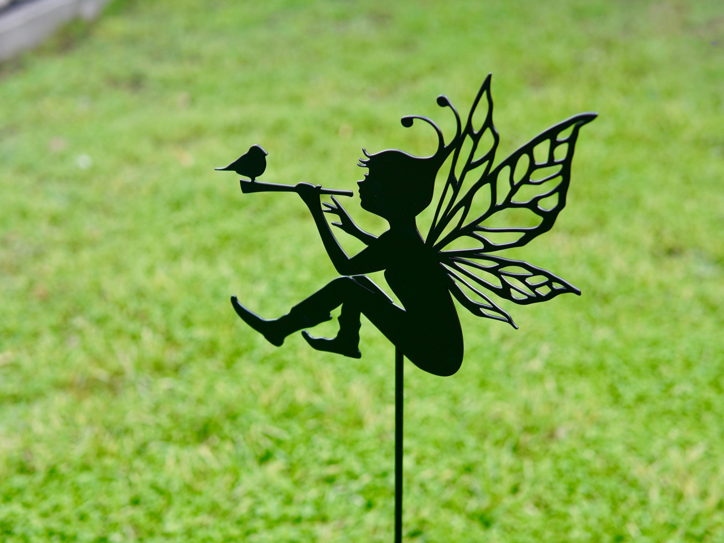 Elf and Bird Charming Decoration For Backyard or Lawn. Outdoor Decorat