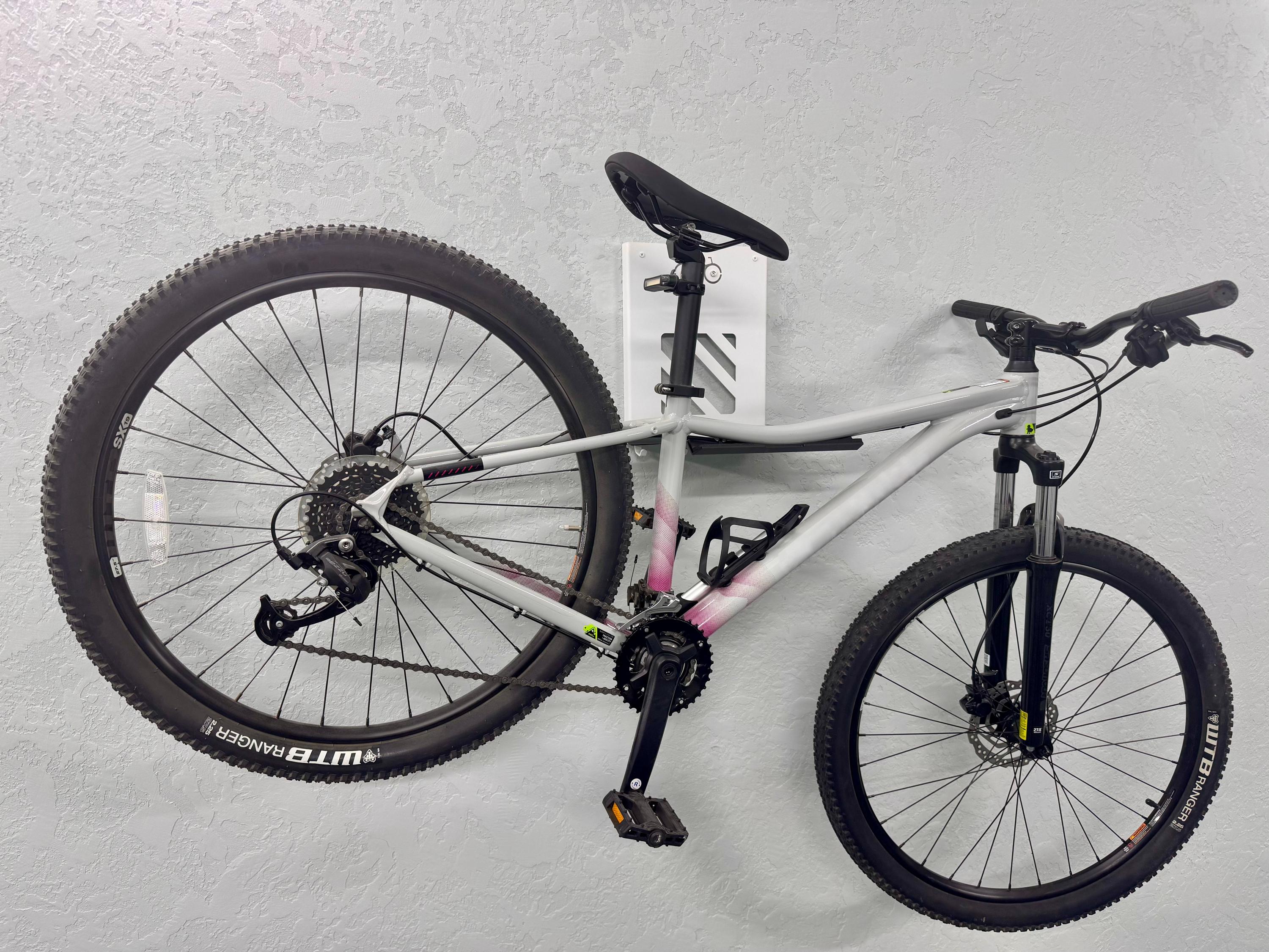 Foldable Steel Wall Mount For Bike with Shelf and Hooks — 2