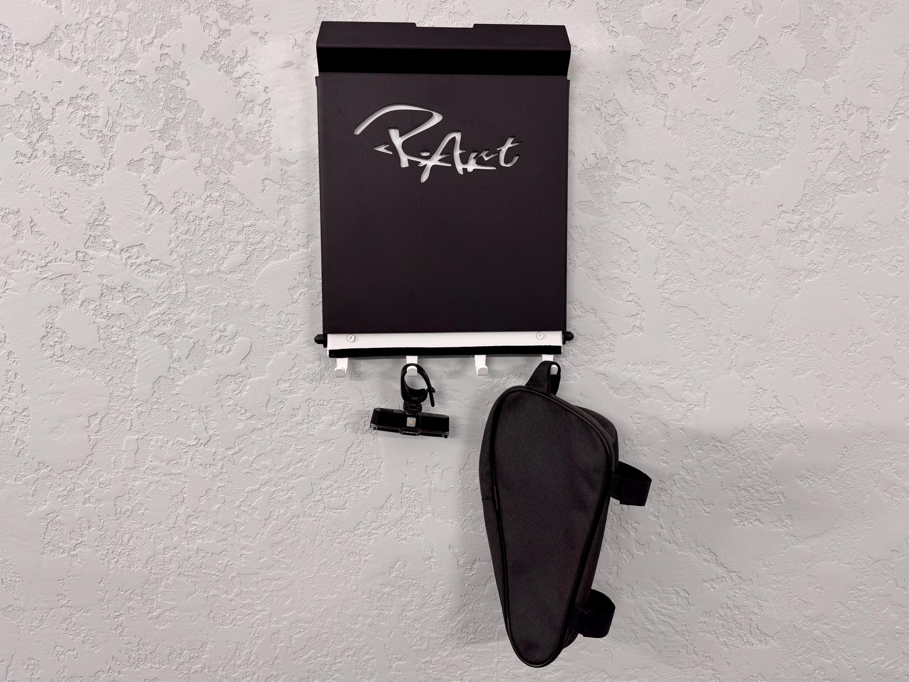 Foldable Steel Wall Mount For Bike with Shelf and Hooks — 7