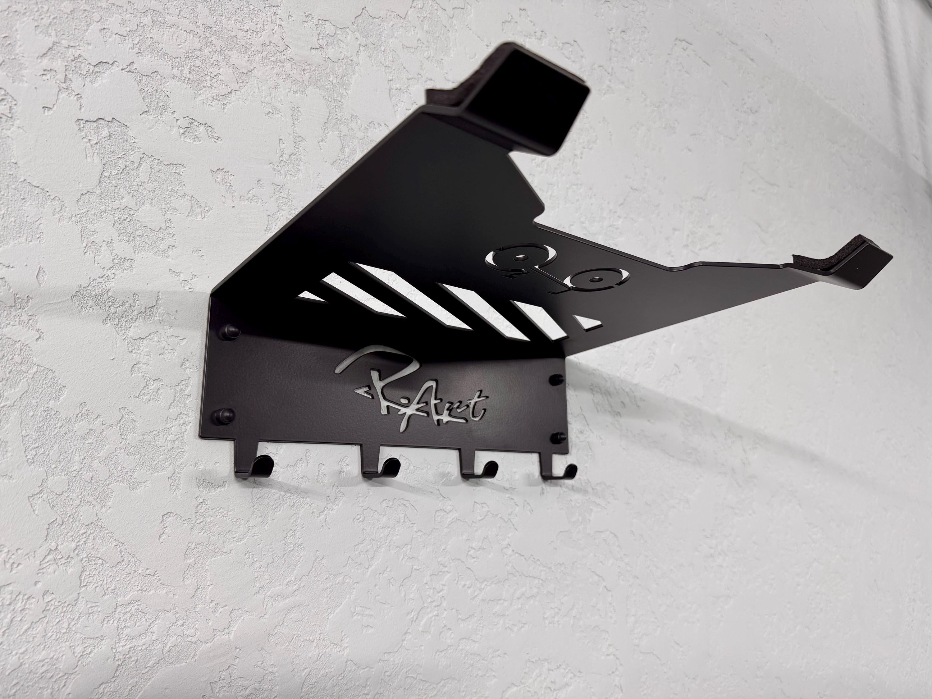 Steel Wall Mount For Bike with Shelf and Hooks — 7