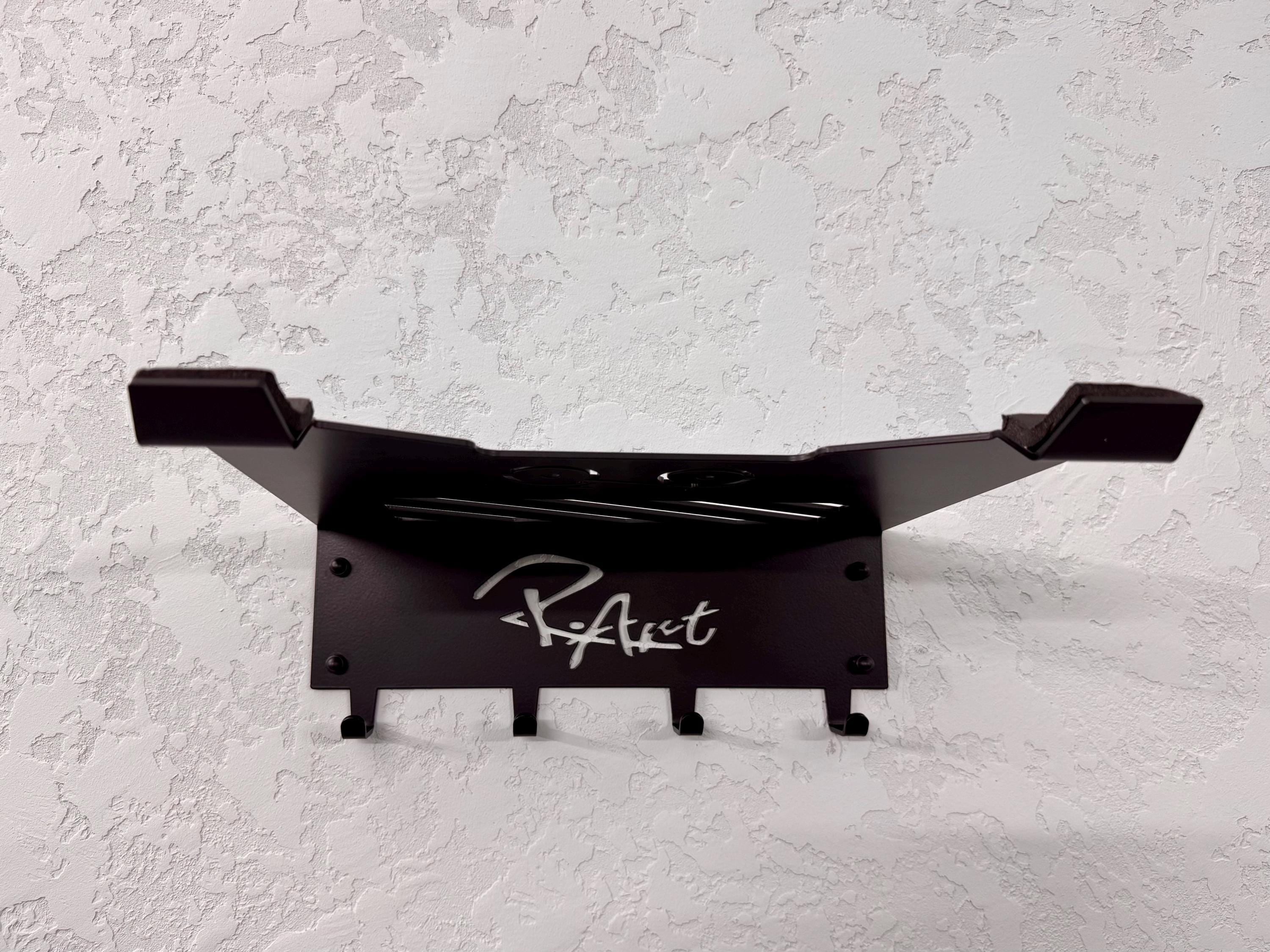 Steel Wall Mount For Bike with Shelf and Hooks — 6