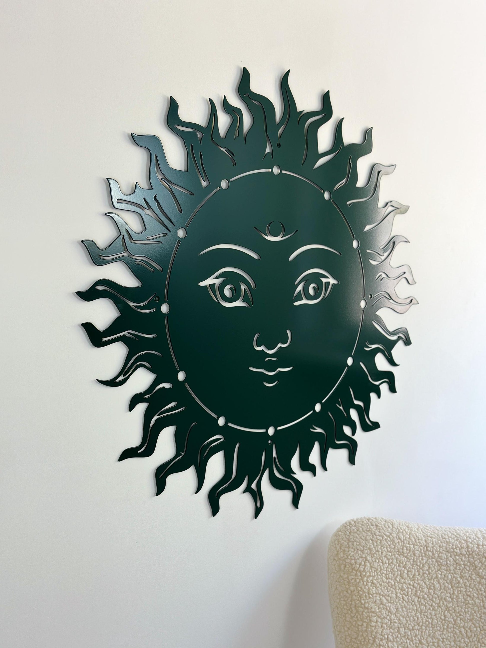 Celestial Sun Face Metal Wall Art — 2