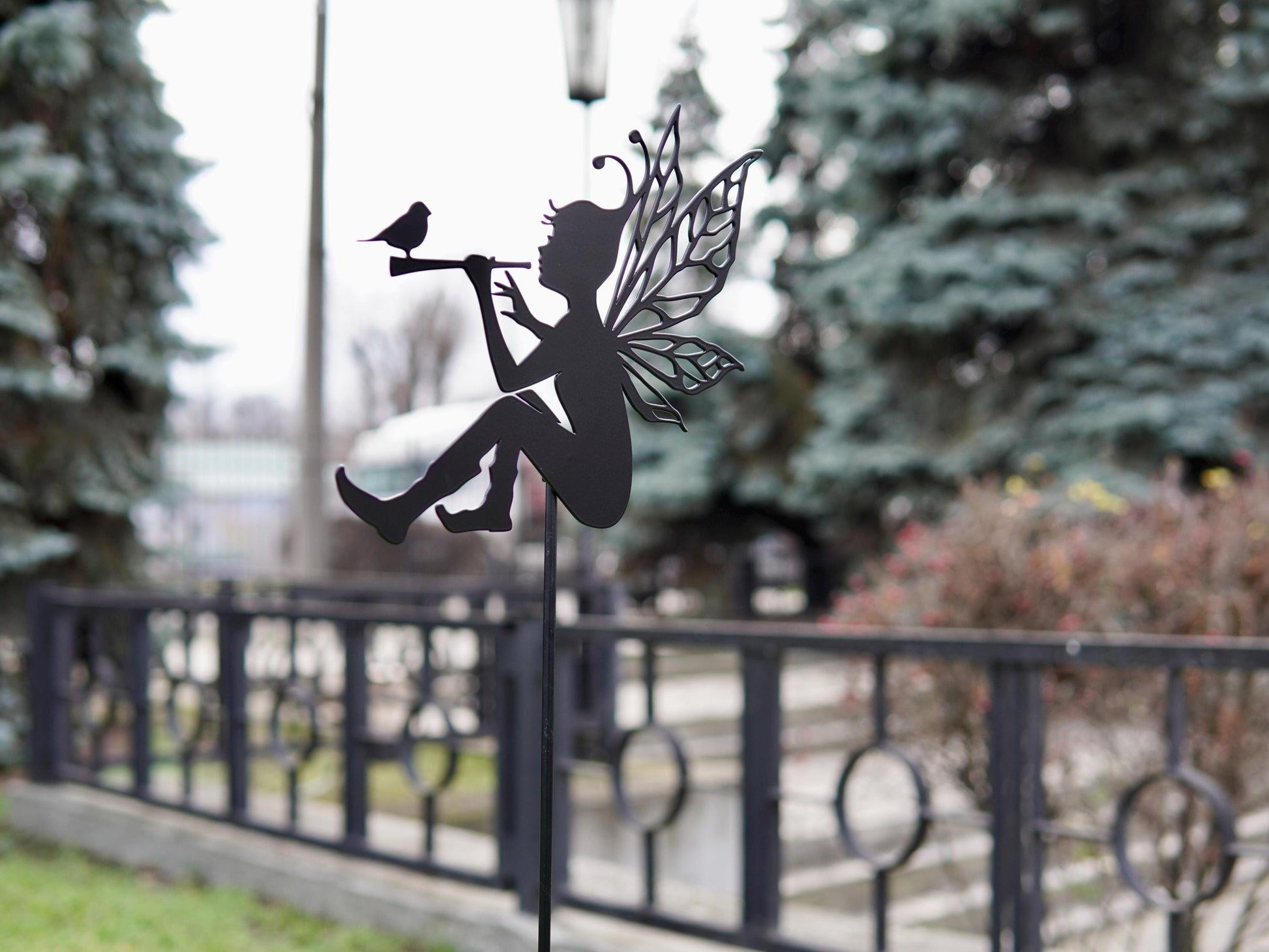 Elf and Bird Charming Decoration For Backyard or Lawn. Outdoor Decorat — 5