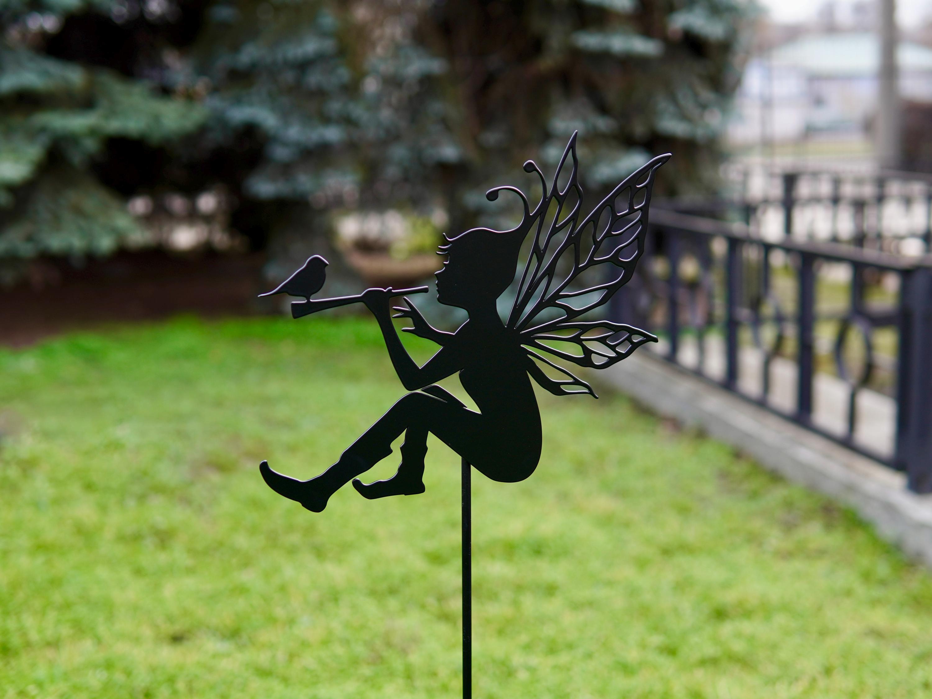 Elf and Bird Charming Decoration For Backyard or Lawn. Outdoor Decorat — 4