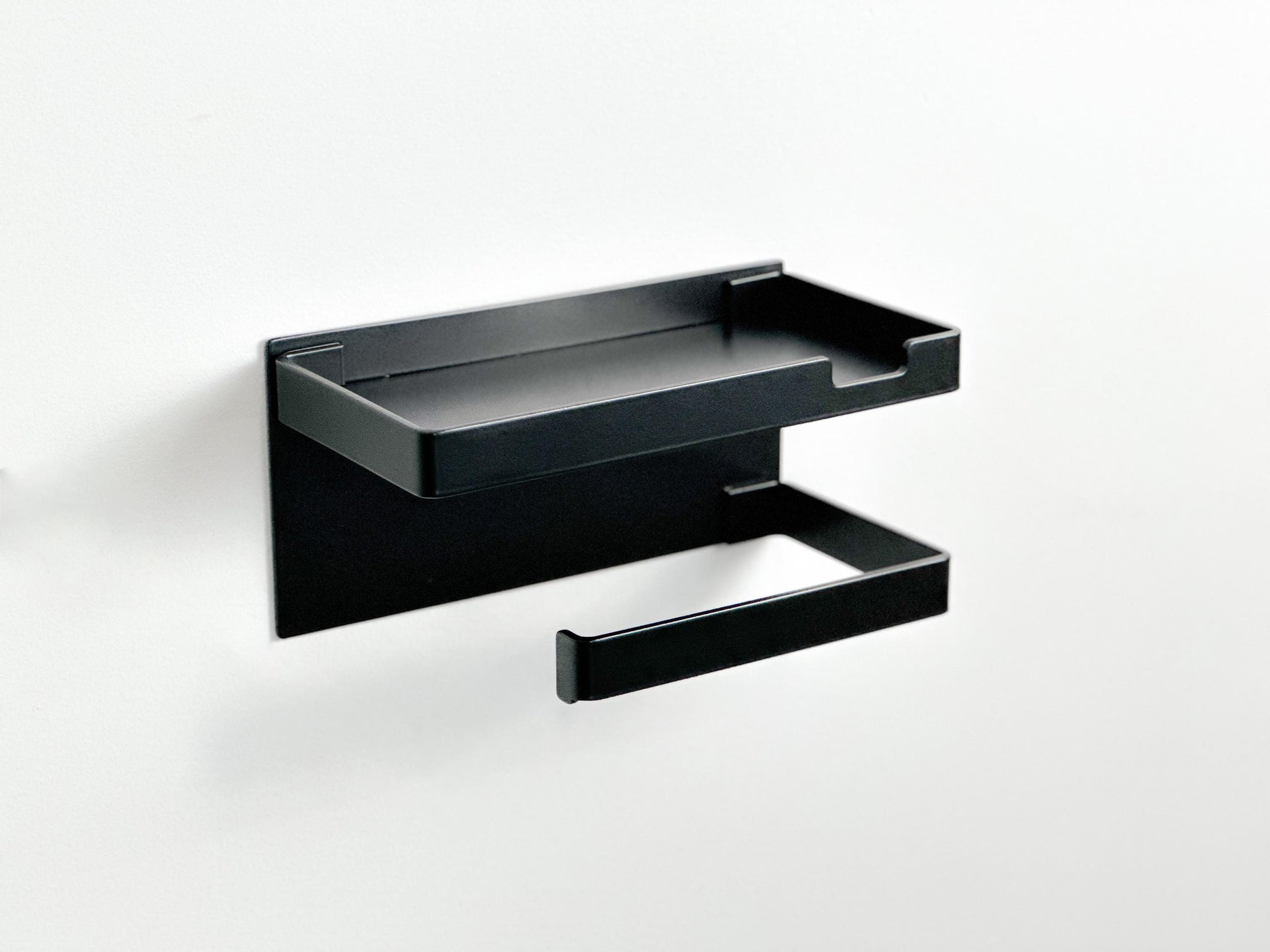 Aluminum Toilet Paper Holder with Shelf for Phone — 4