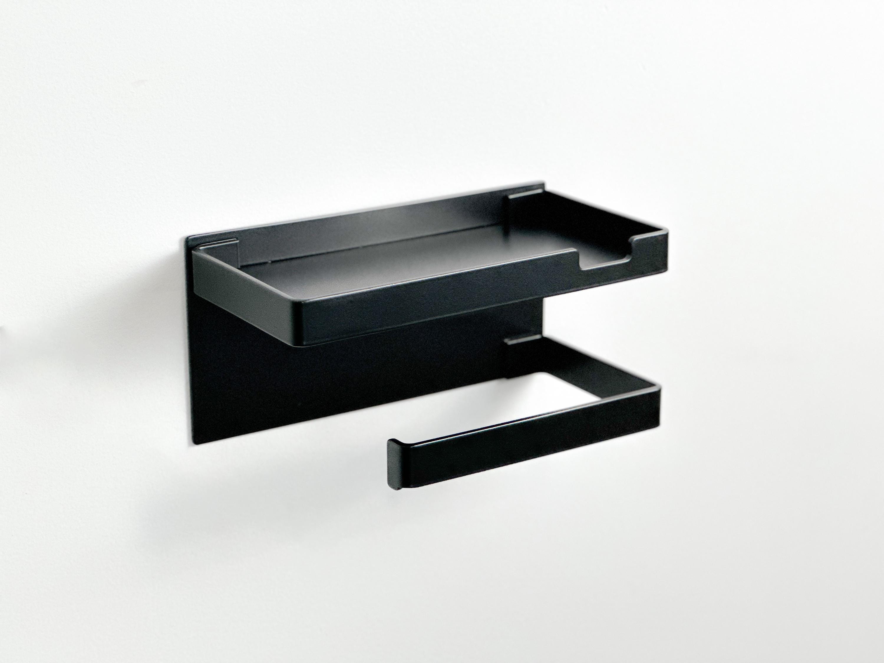 Aluminum Toilet Paper Holder with Shelf for Phone — 4