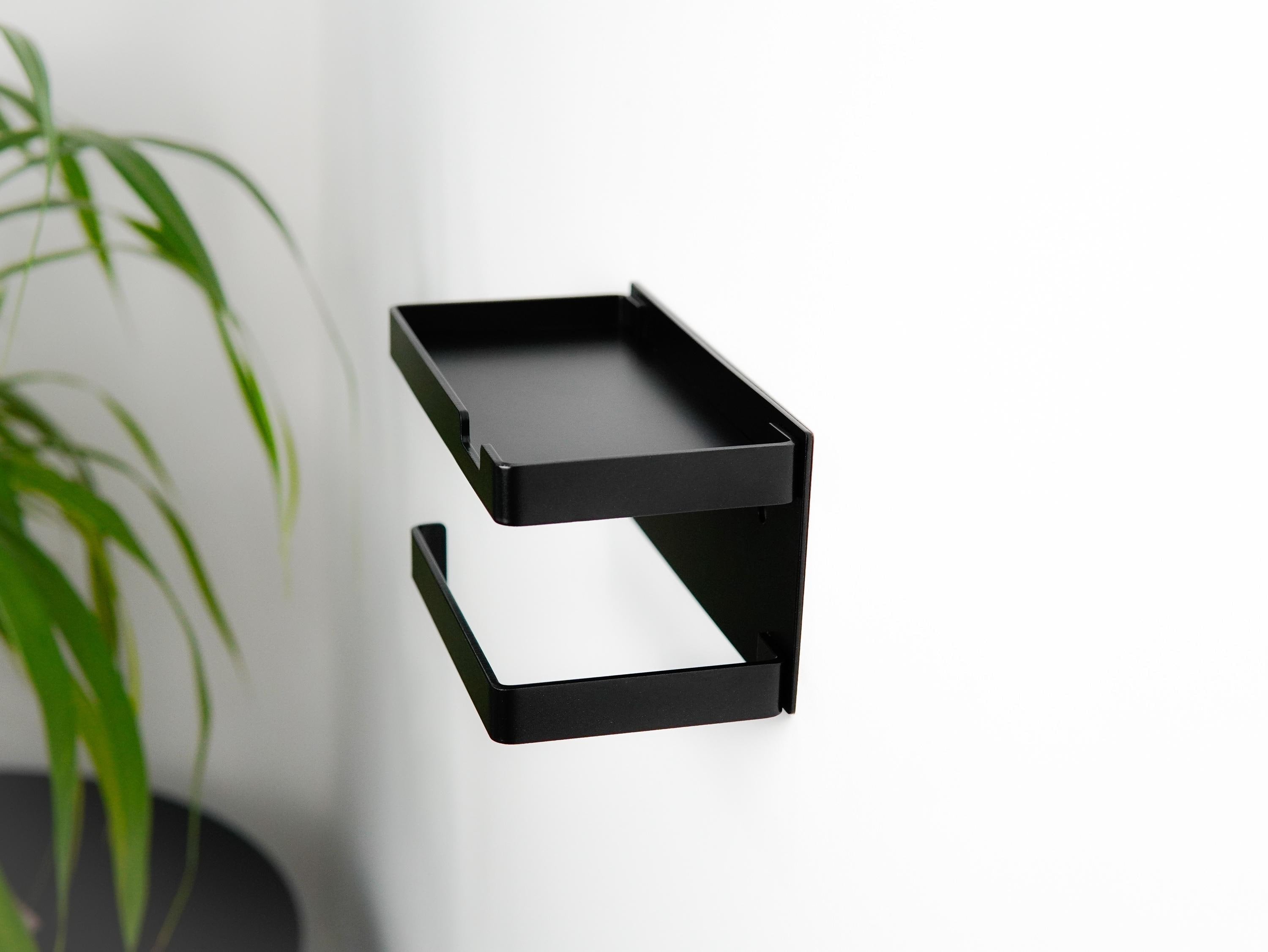 Aluminum Toilet Paper Holder with Shelf for Phone — 6