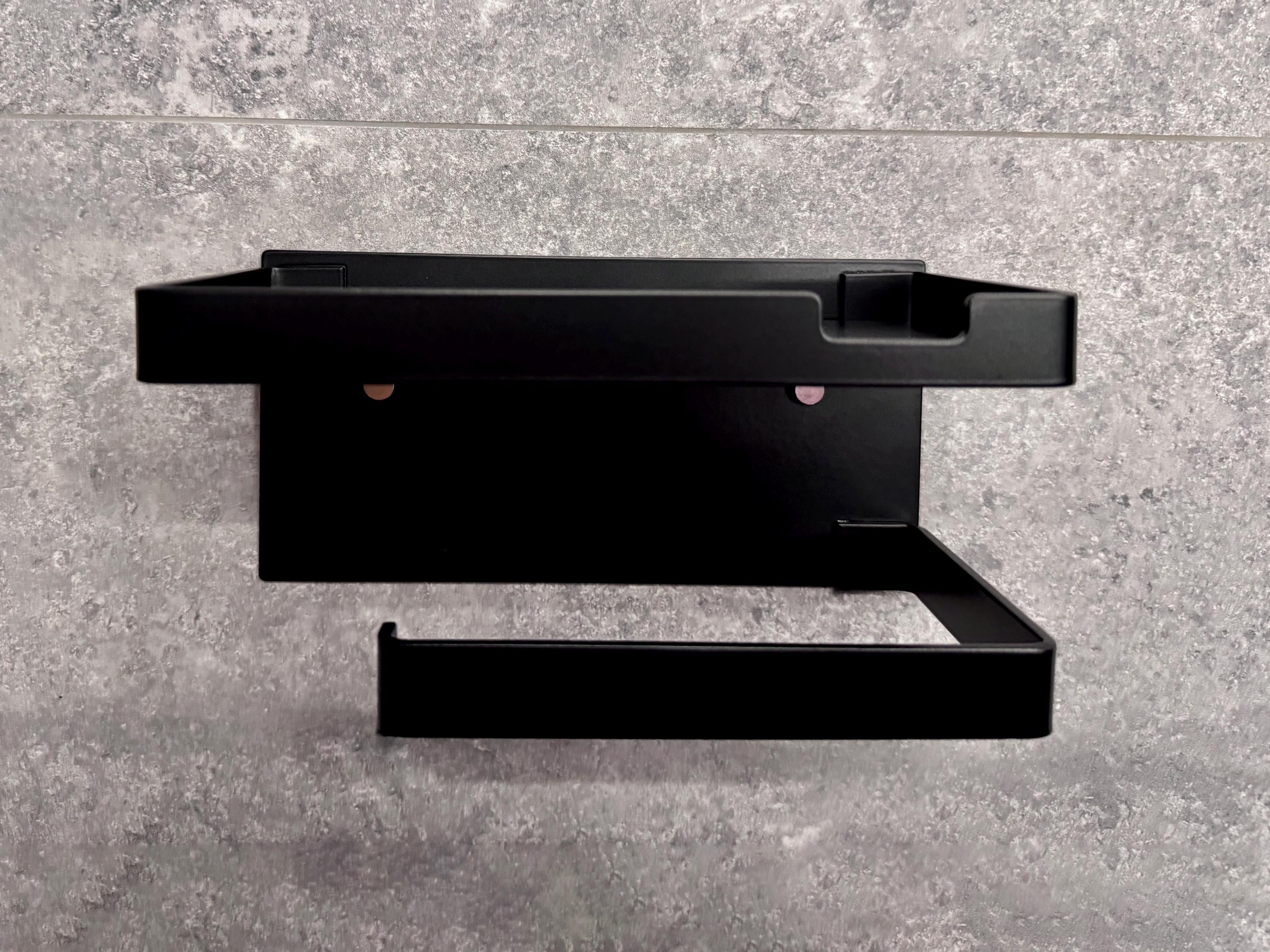 Aluminum Toilet Paper Holder with Shelf for Phone — 8