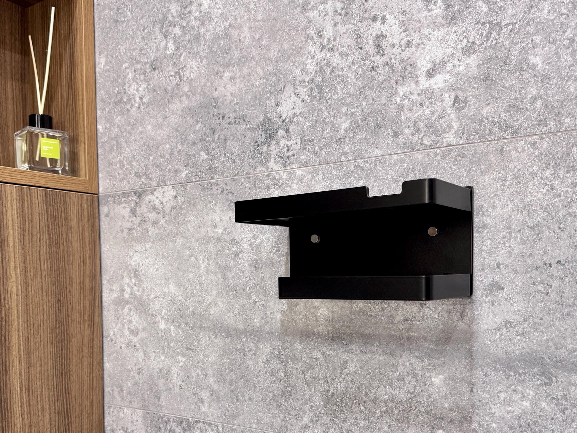 Aluminum Toilet Paper Holder with Shelf for Phone — 9
