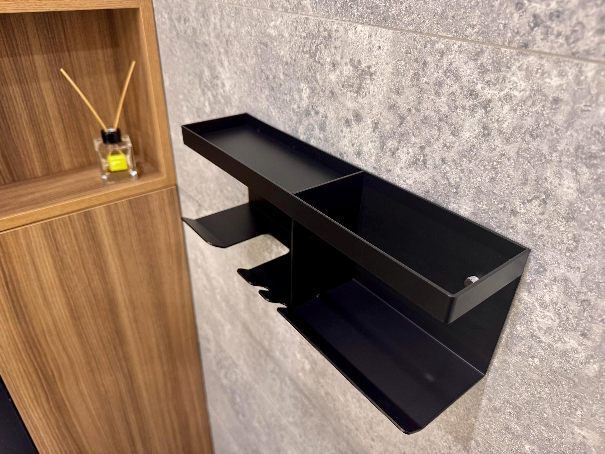 Hair Dryer Holder Aluminum Shelf for Hair Cosmetics and Accessories — 4