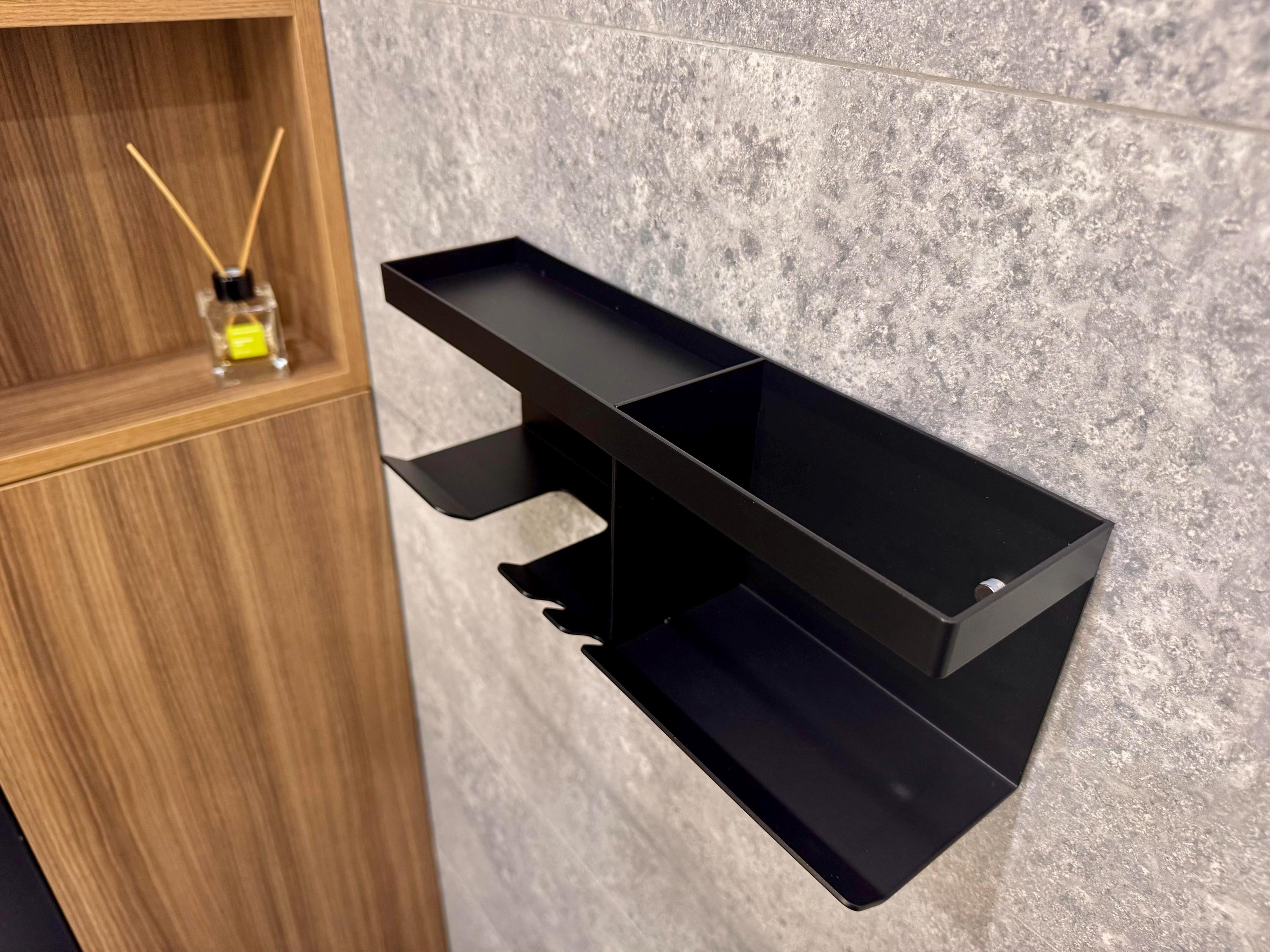 Hair Dryer Holder Aluminum Shelf for Hair Cosmetics and Accessories — 4