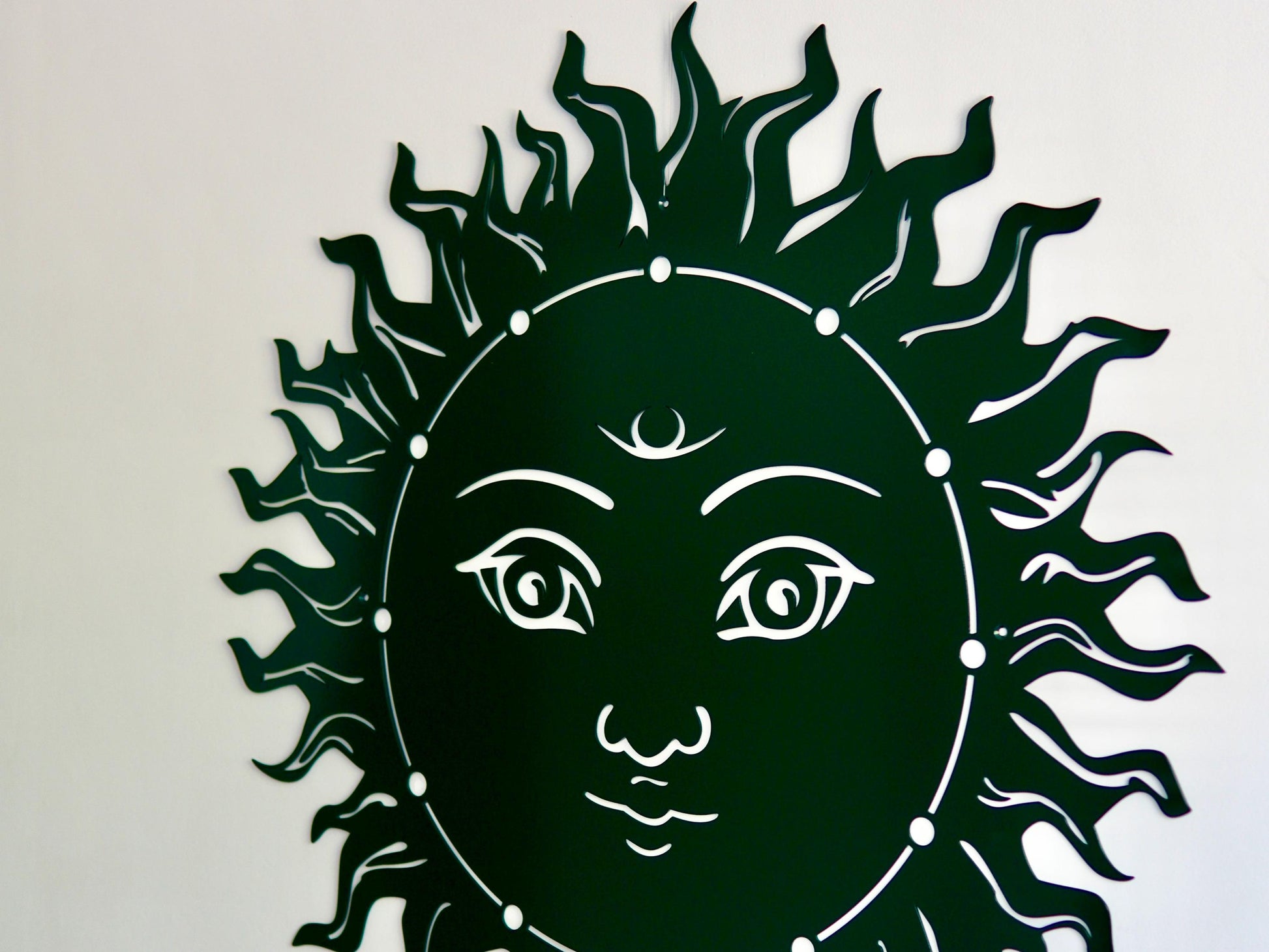 Celestial Sun Face Metal Wall Art — 3