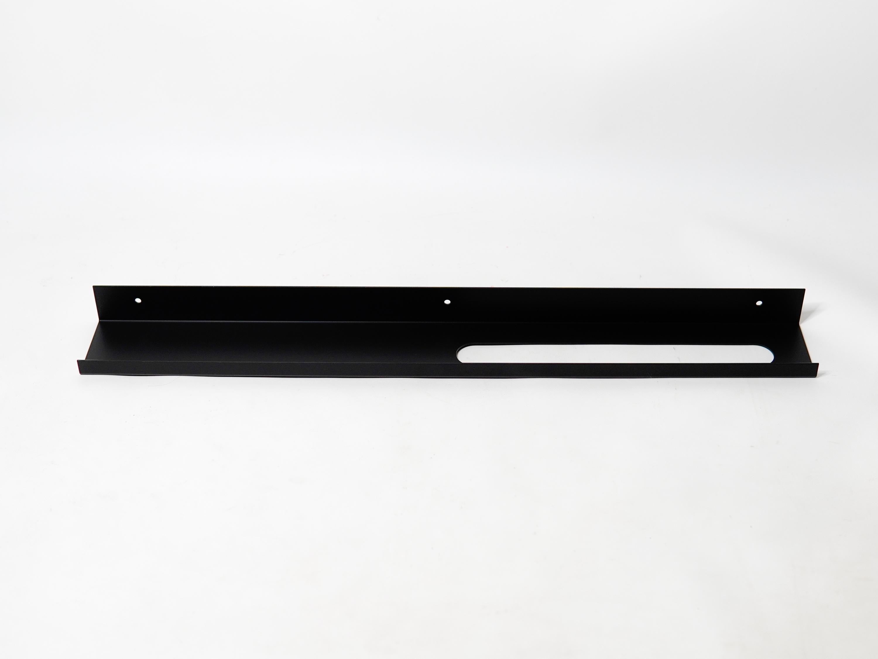 Wide Aluminum Floating Shelf for Bathroom With Towel Holder — 4