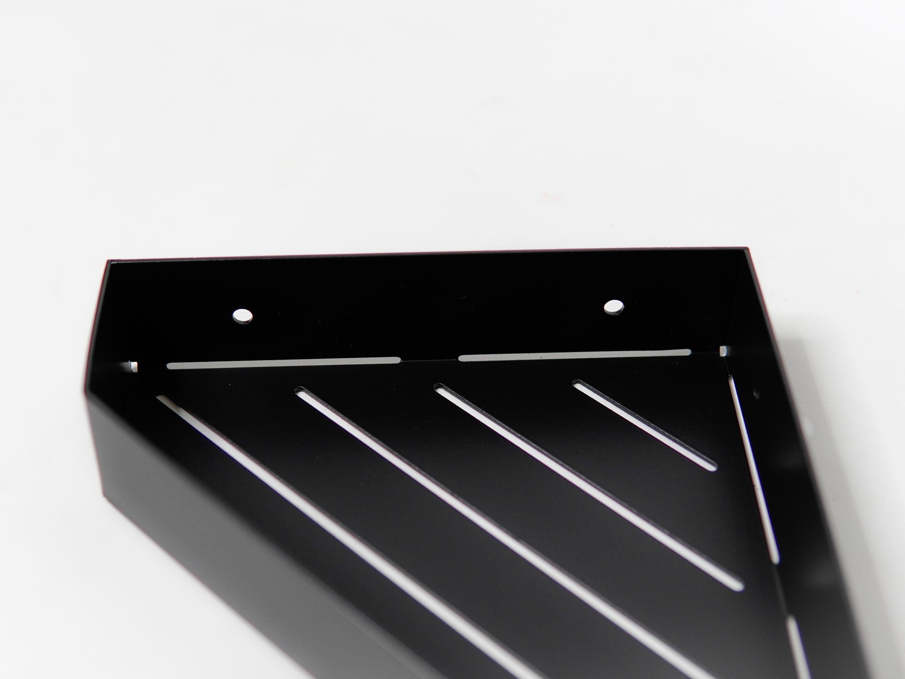 Corner Aluminum Floating Shelf for Bathroom With Towel Holder and Hook — 7