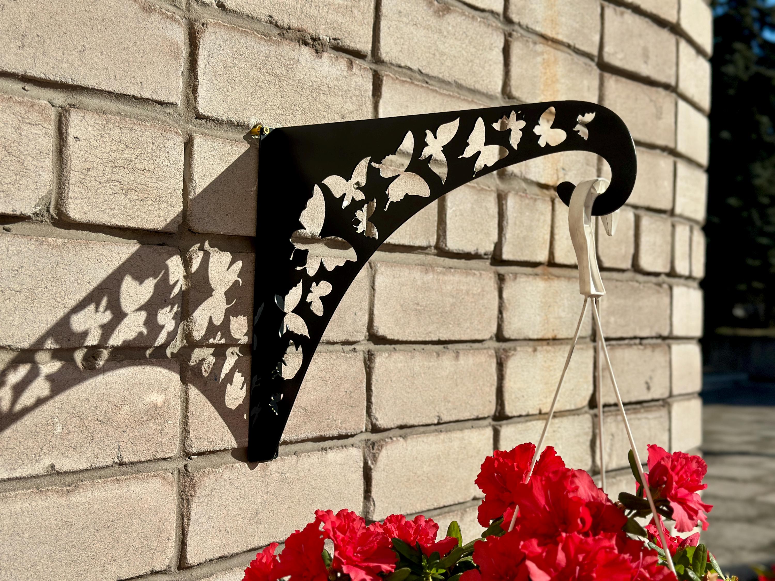 Butterflies Metal Outdoor Plant Hanger — 3