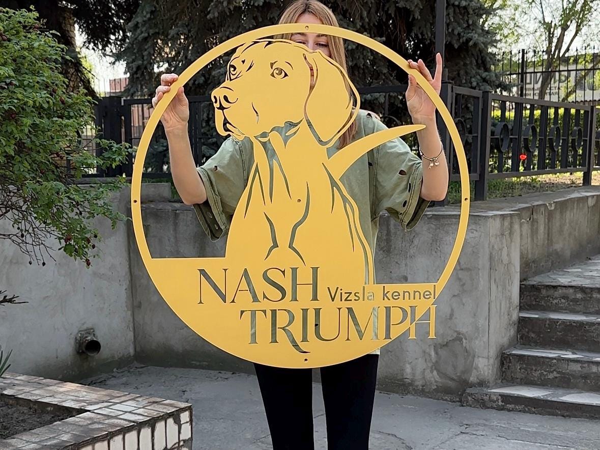 Personalized Vizsla Dog Sign — 2