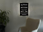 Pharmacy LED Sign Personalized Medical Business Plaque