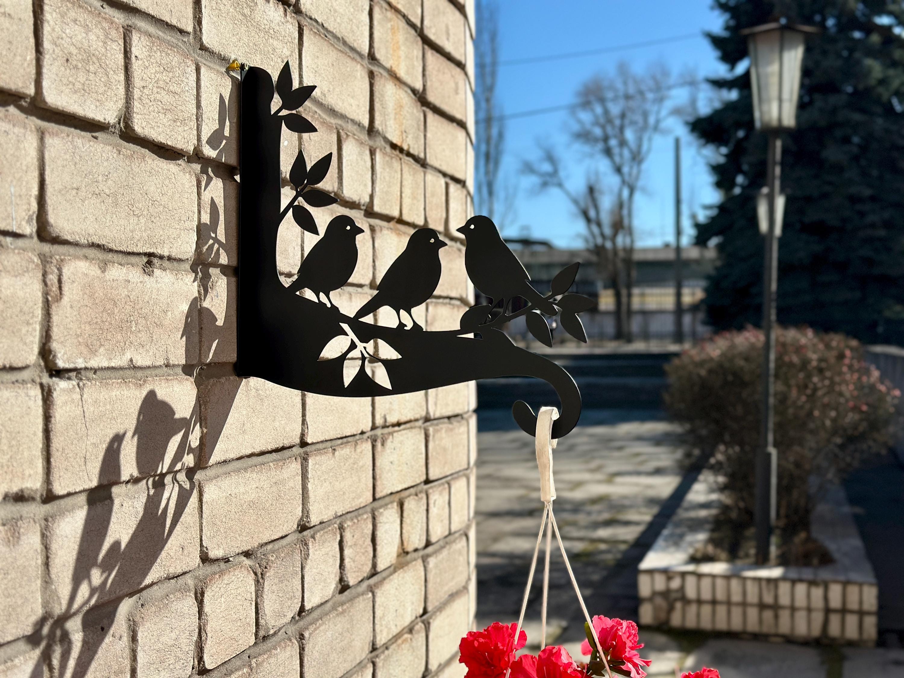 Birds Metal Outdoor Plant Hanger and Wall Hook