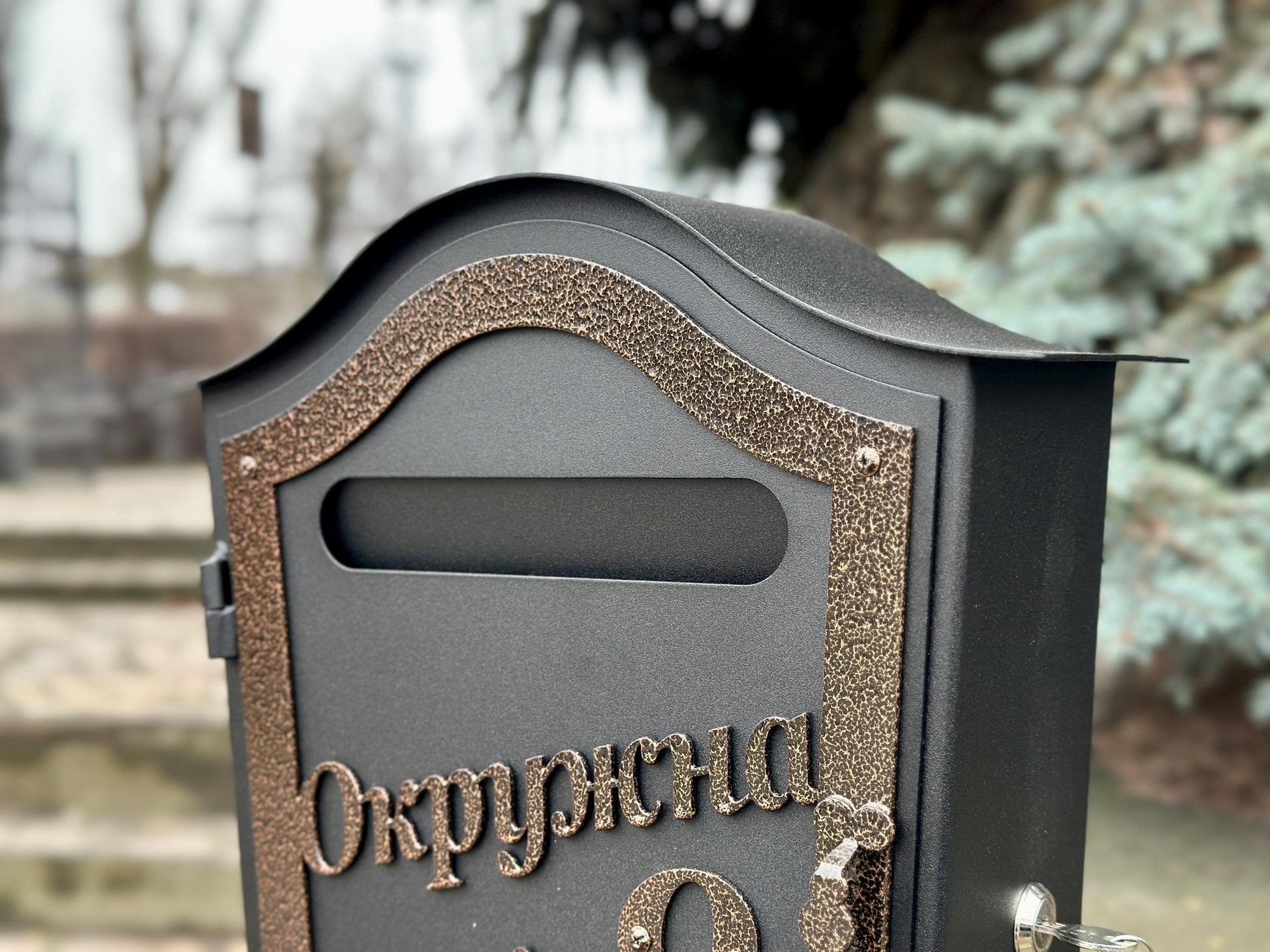 Personalized Locking Mailbox with Dog — 7
