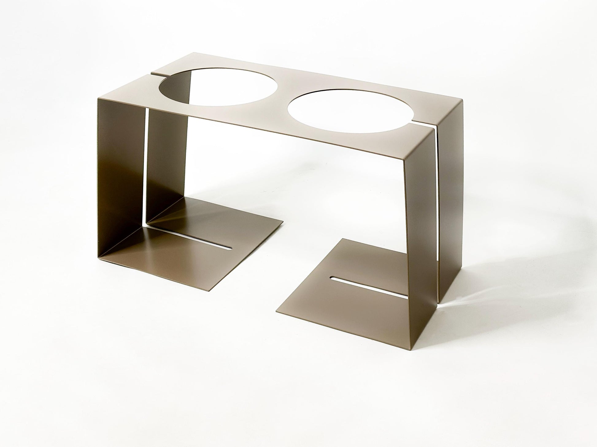 Modern Elevated Double Dog Bowl Stand — 3