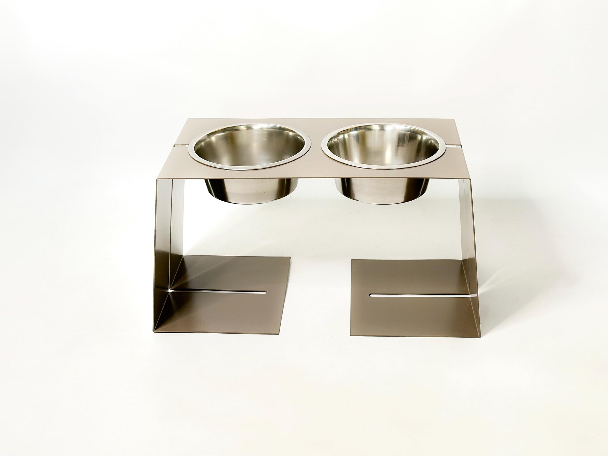 Modern Elevated Double Dog Bowl Stand — 5