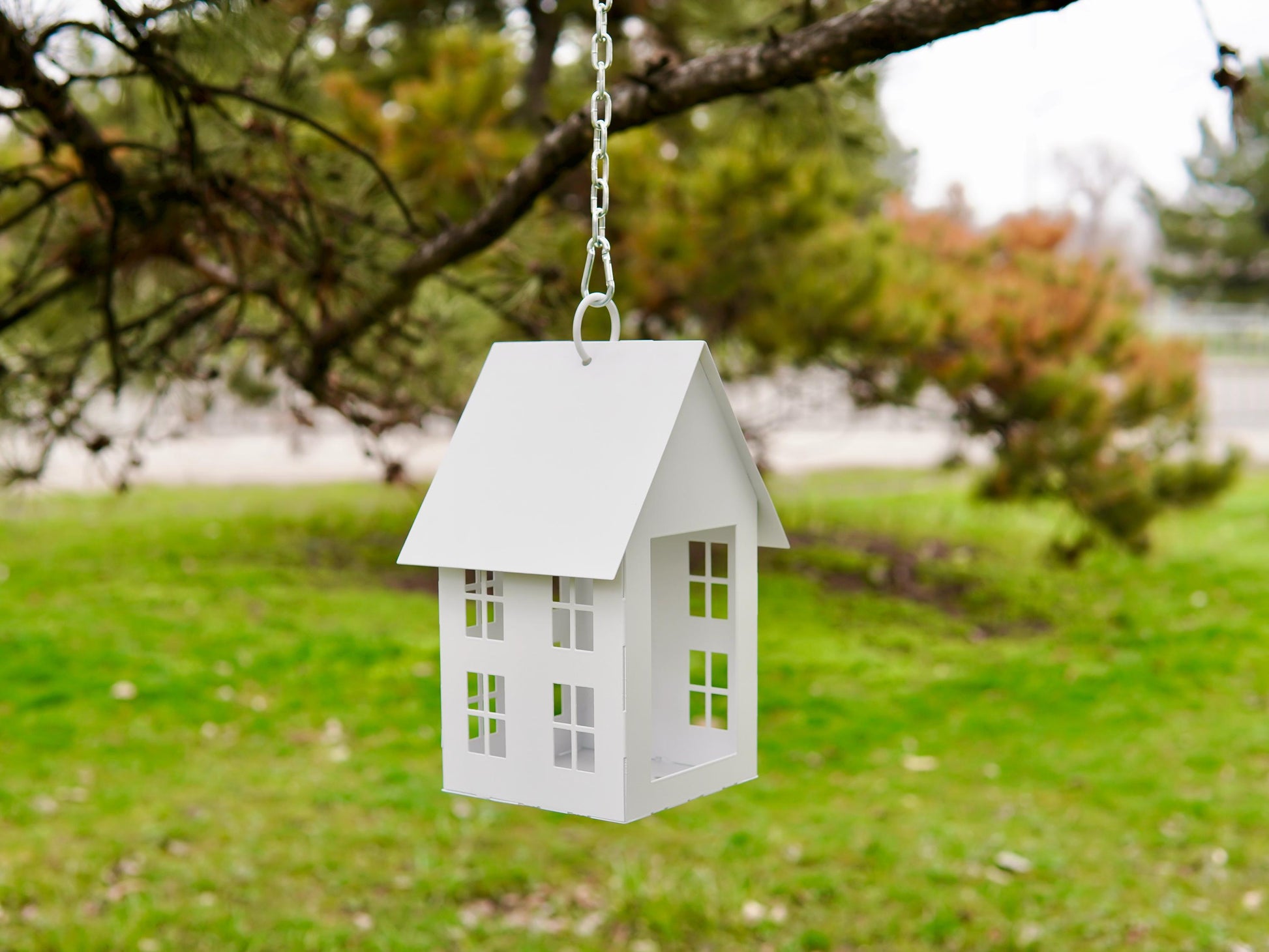 Bird Feeder. Decorative House and Lantern or Candle Holder. Made From 