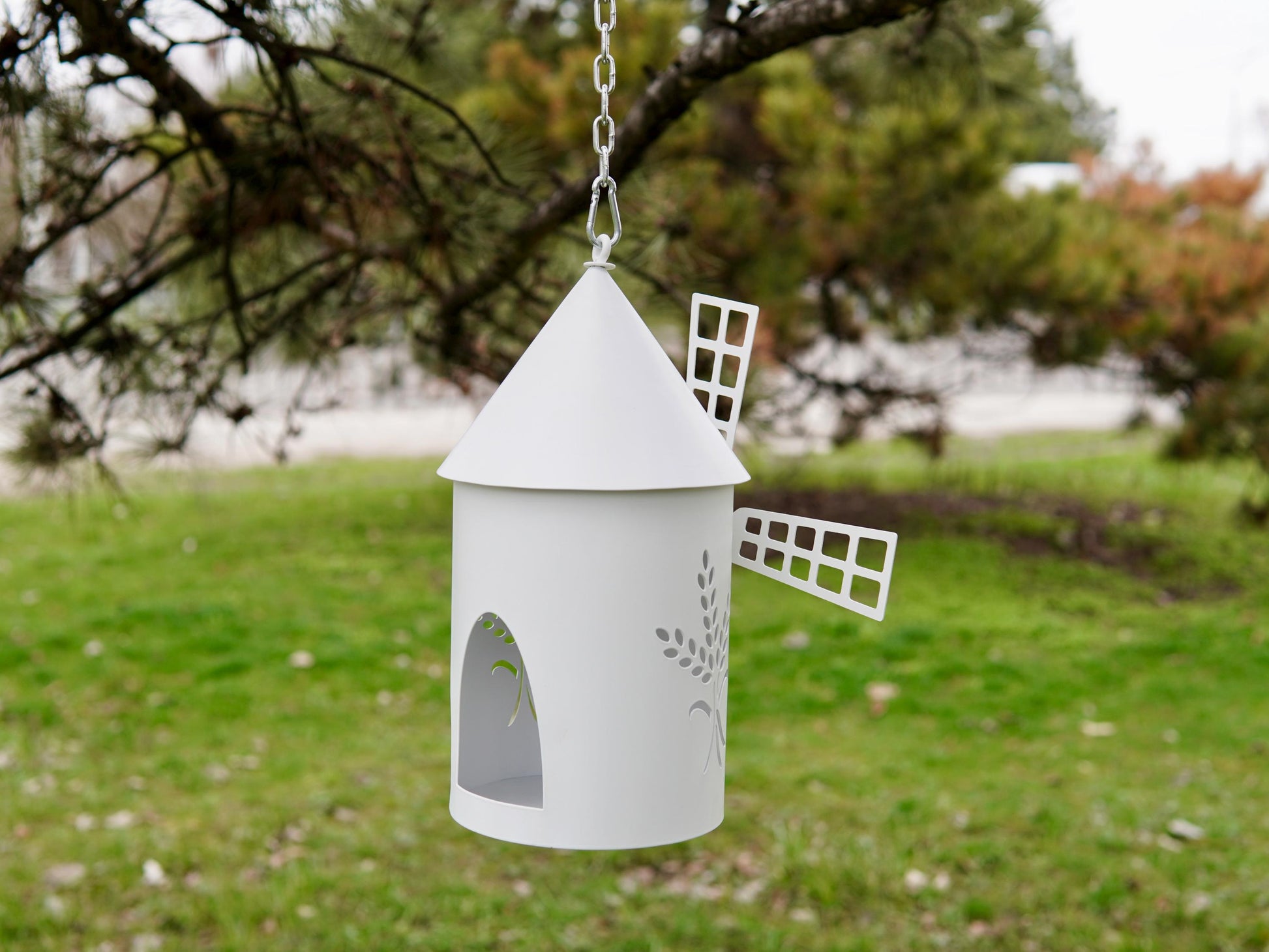 Flour Mill Decorative Bird Feeder Made From Aluminum. Tea Light Candle — 4