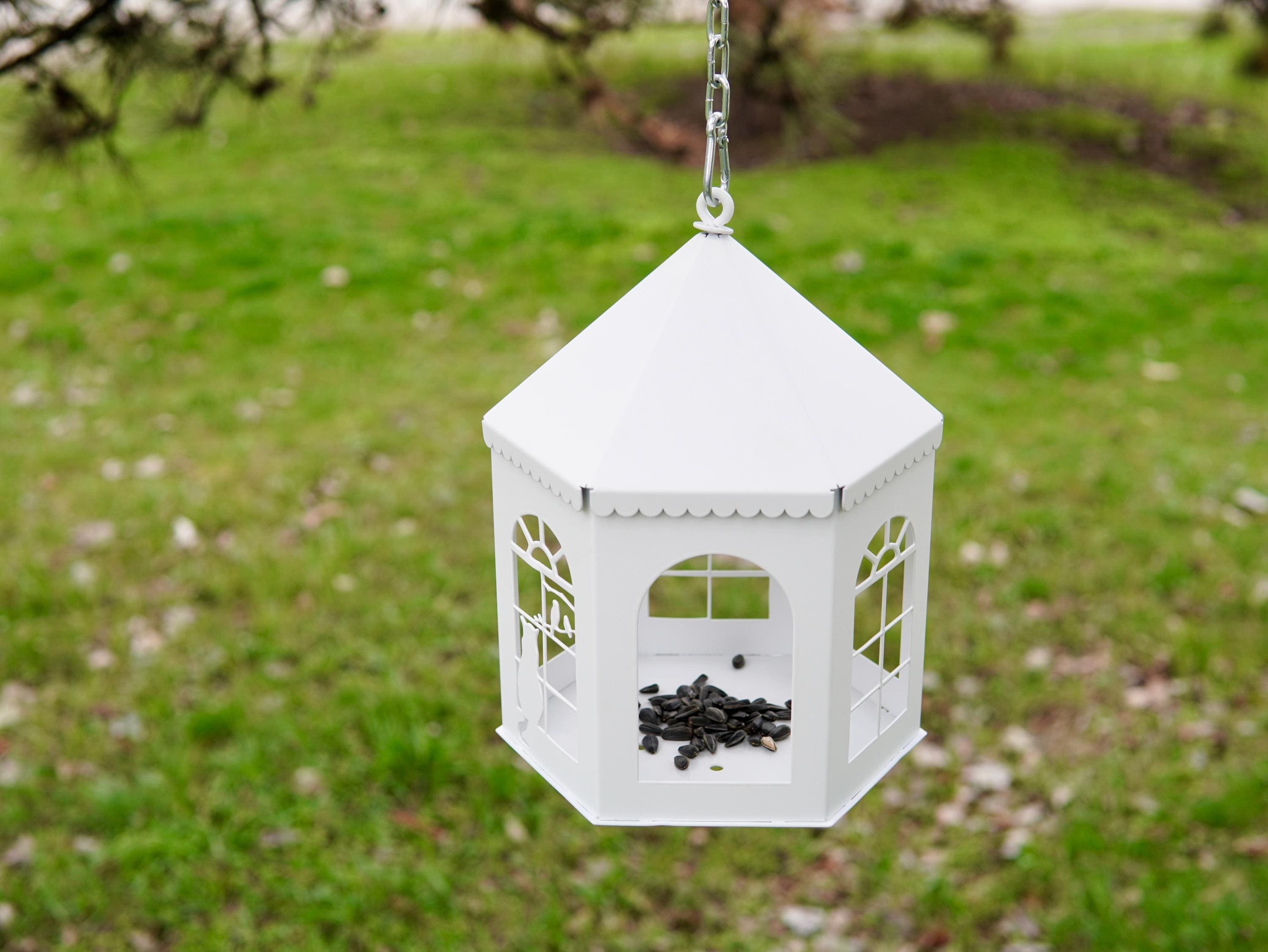 Metal Lantern with Cat and Birds — 6