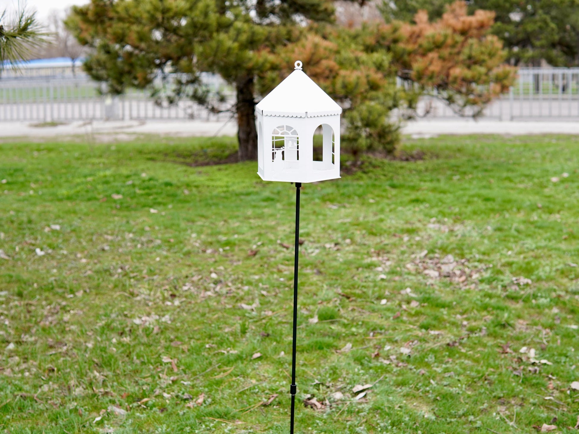 Metal Lantern with Cat and Birds — 4